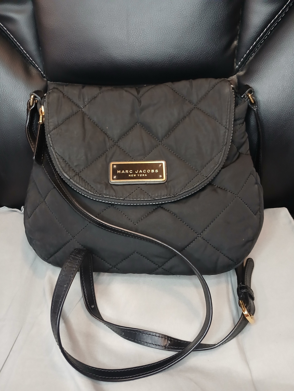 Marc Jacobs Black Quilted Crossbody Bag